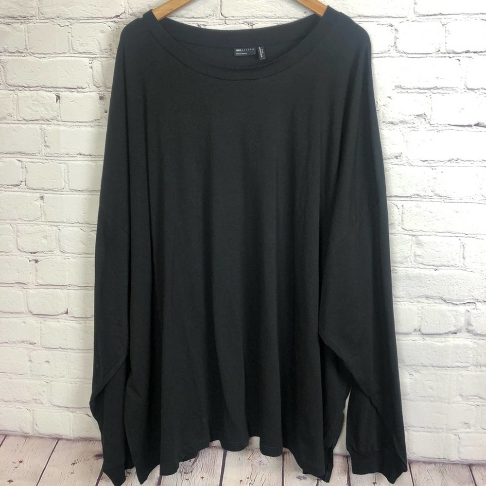 ASOS Design Curve Tee Shirt Long Sleeved Black Size 26 New Without Tags